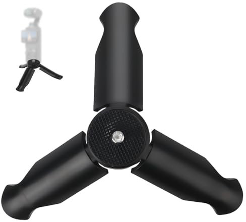 Ministativ für DJI Osmo Pocket 3 & 2 Kamera, Tragbar Stativständer für Tischplatte Stativhalterung für Selfie-Stick Diverses Zubehör für Filmausrüstung (Schwarz)