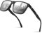 Glapeame Polarisiert-Sonnenbrille-Herren-Damen-Sunglasses-Men-Woman-Unisex Sonnenbrillen Geeignet für Outdoor-Aktivitäten，h-schwarz-silbrig