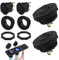 2Pcs Interrupteur 12V Etanche Rond avec LED Bleue, Mini Interrupteur a Bascule Voiture 12v on Off, Pour Voiture, Bateau, SUV, Camping Car, Interrupteur d'Eclairage Etanche à 3 Broches avec Etui