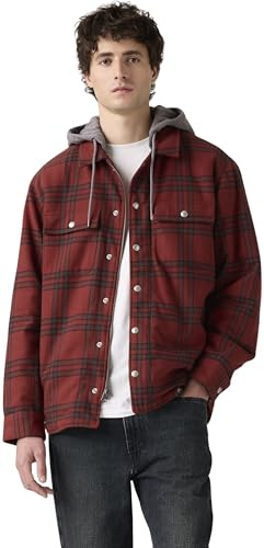 Levi's Herren Jacke Francisco Sherpa Flannel mit Reißverschluss, Standard Fit