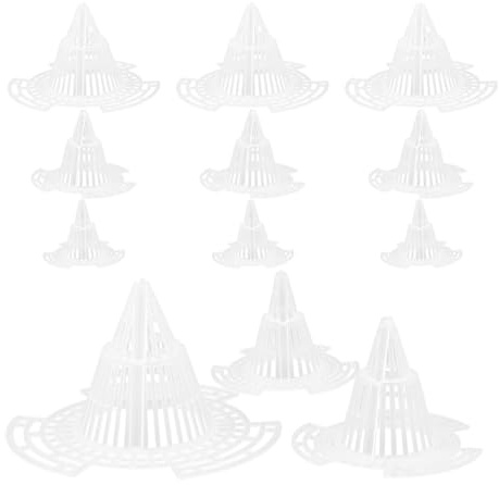 NUOBESTY 30 Piezas Unidades de Mallas de Drenaje para Macetas Juntas Plásticas Cónicas Respirables y Permeables para Maceteros de Suculentas y Bonsáis de Filtro para Evitar Fuga de Tierra