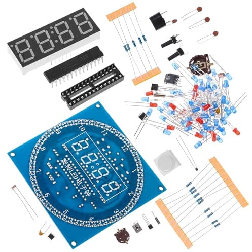 Digitaler LED Elektronikuhr Bausatz Ds1302 C8051 mit Helligkeitsanpassung