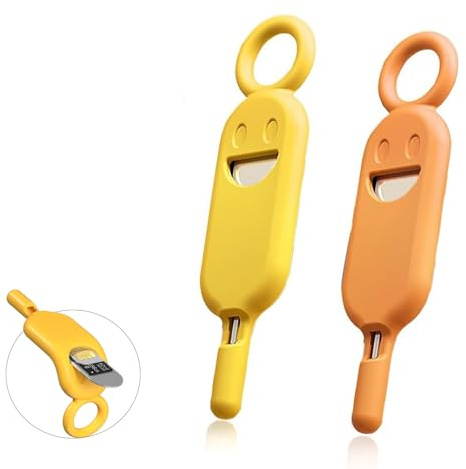 2 Piezas Herramientas de Extracción de Tarjeta Sim, Extractor de Tarjeta Sim, Compatible con Móviles, Tablets, Fácil de Usar, Pin de Expulsión de Bandeja, Color, Universal, Compacto y Portátil