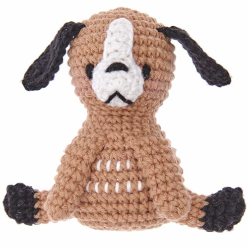 Rico Design Ricorumi Mini Easy Häkelset – Kreatives DIY Häkelset als Geschenk für Hobby & Freizeit, mit Garn, Nadel & Anleitung (Hund)