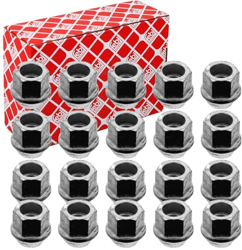 20x Febi Radmuttern Satz M12 X 1,5 Verzinkt Kegelbund F | 20x 38008 für Aveo