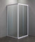 Box doccia in cristallo temperato 4 mm apertura scorrevole - 2 lati Profili Bianchi, 90 x 90 cm, H 185 cm OPACO
