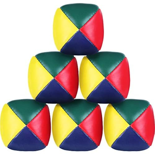 Patelai Juggling Balls Set for Beginners, Quality Mini Juggling Balls, Durable Juggle Ball Kit, Soft Easy Juggle Balls for Boys Girls and Adults, Multicolored (6 Packs)