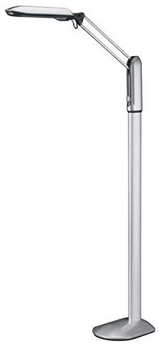 Eschenbach Stehleuchte pure visionLED XL, Silber, Metall, 2400 lx, 8 W, 117-151 cm, Modern, Lesen, Freistehend, Esszimmer, Wohnzimmer, Schlafzimmer