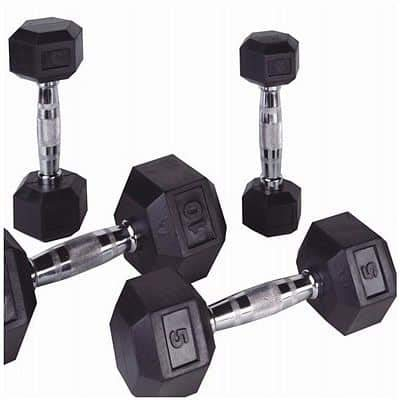 HMS Unisex's 17-66-110 5907695518030 HEX PRO Hantel, Schwarz, Einheitsgröße