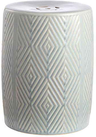 Safavieh Home Hemdi Light Blue Ceramic 18-inch Indoor/Outdoor Garden Stool Side Table