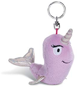 NICI 45354 Schlüsselanhänger Narwal Wal-Traud 10 cm mit Metallring, lila