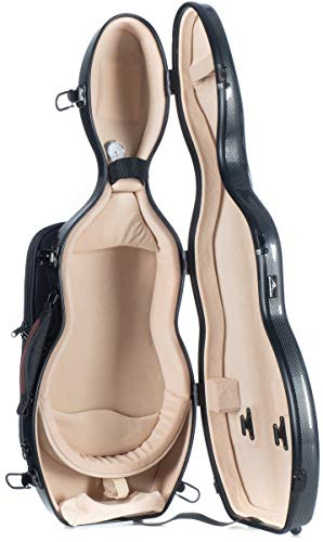 M-Case Geigenkoffer Glasfaser Ultra Light 4/4 Point Black - Cream Notentasche
