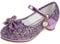 Scarpe Principessa Bambina Tacco Decollete Paillettes Glitterate Tacchi Ragazze 27 EU, Viola