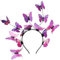 Coucoland Fascinator mit Schmetterling, Derby-Fascinator, Schmetterlings-Kopfschmuck für Festival, Halloween, Kostümparty, A-purple, Einheitsgröße