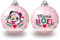 ARDITEX WD14010 Weihnachtskugeln, Durchmesser 8 cm, 6 Stück, von Disney-Minnie