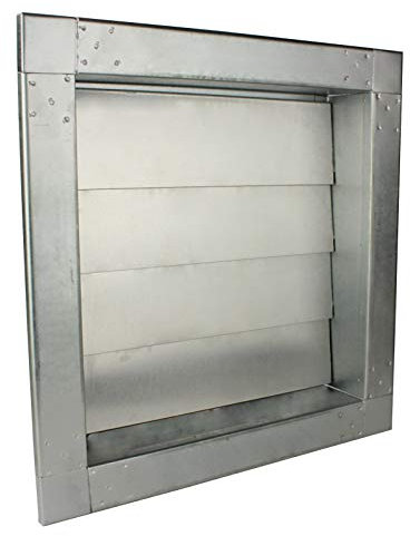 Lüftungsgitter mit Lamellen 400 x 400 mm