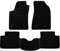 Set de Tapis fabriqué pour Peugeot 407 SW de 2004 à 2013 en Moquette Automobile, fabriqué en Italie, Couleur Noire