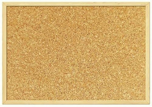 RAWWEST.BIS Pinnwand Kork mit Holzrahmen 50x60 cm - Korktafel Memoboard ideal für Büro Schule und Kinderzimmer, Korkpinnwand mit Rahmen aus Holz, Korkplatte Korkwand - cork board