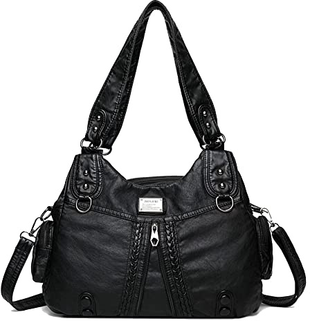 Coolives Damen Hobo Handtasche aus PU-Leder Tasche Vintage Damenhandtasche Schultertasche Hobo Damentasche Henkeltasche Umhängetasche Retro Taschen für Frauen Mutter