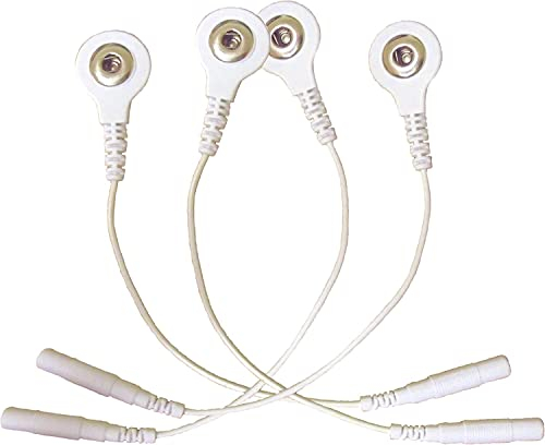 Tens Elektroden Anschlussleitung TENS-Drähte 2 mm Stiftstecker für Tens Machines 4Stück
