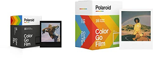 Polaroid Go - Film Istantaneo a Colori Con Cornice Nera e Film Compatibile - Confezione Doppia, 16 Foto Istantanee