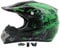 Motorradhelme, MTB Helm Fullface Kinder, Kinderfahrradreithelm,Downhill Motorradhelm Kinder, Helm Set Herren ATV Motorradhelm Helm Mit Brillen Maske Handschuhe (4Pcs) ( Color : Green-A , Size : S(52-5