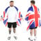 SHATCHI Football 5x3FT Britain National Union Jack New King Charles III Coronation Celebration British Fan Street Party Pub Wearable Body Sleeve Flag Decorations, Red, Blue, White