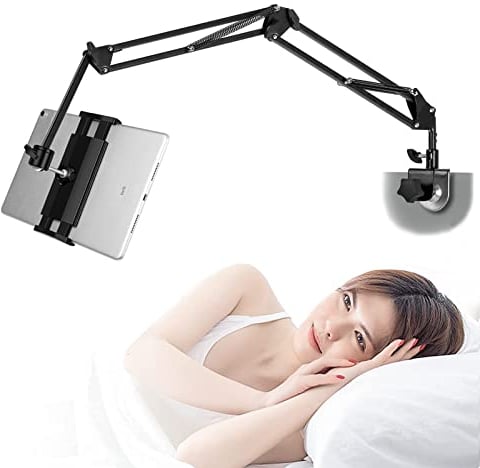 Soporte para Tableta, Soporte Ajustable para iPad para Cama, Soporte de Acero al Carbono con rotación de 360°, Compatible con iPad Pro, iPad, Galaxy Tab, iPhone Dispositivos de 4.5 a 12.9 Pulgadas