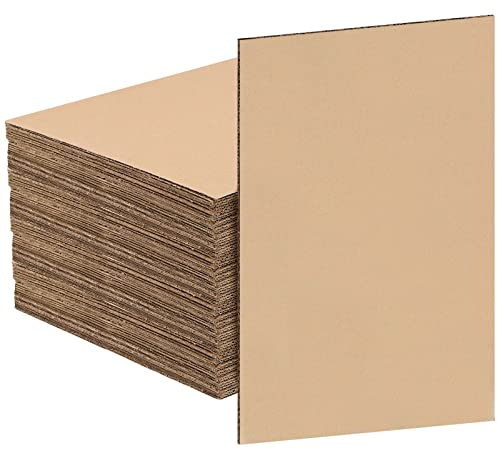 HEIHAK Lot de 100 feuilles de carton ondulé A4 305 x 230 mm x 2 mm d'épaisseur Idéal pour expédition, emballage et projet de bricolage