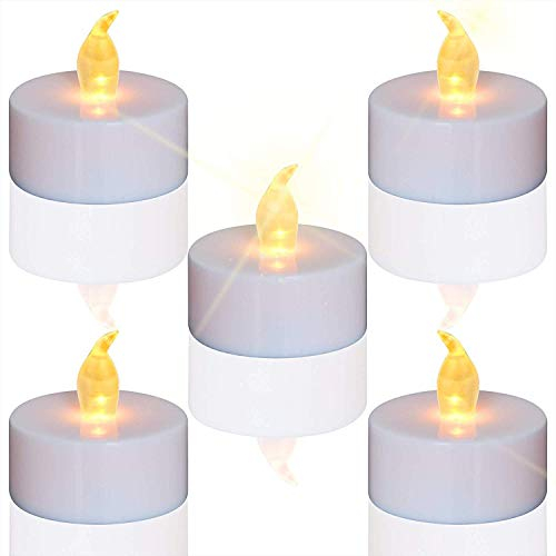 TEECOO Candele a LED a batteria: candele senza fiamma, senza fiamma, luce gialla calda, decorazione per feste, Halloween, matrimoni, ecc