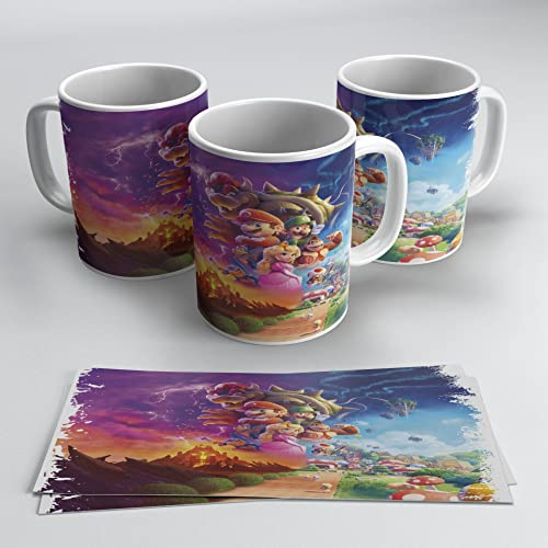 newseny Taza de Super Mario Bros: La película - para fans de la saga Mario | Cerámica 350ml