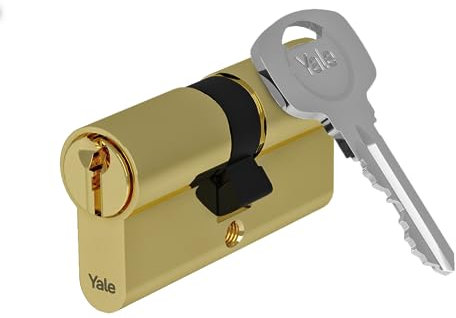 Yale Cylindre européen de sécurité standard pour serrure YC051KD404503N1 Nickelé, 30/10 mm, 3 clés