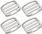sourcing map Metal Ladder Buckle Slider Tri-Glider Metal Adjustable Buckles, 4pcs 38mm(1-1/2) Inner Width for Webbing Backpack Strap, Silver Tone