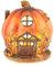 com-four® Kürbishaus aus Kunststoff - Häuschen mit LED Beleuchtung und Timer - Leuchthaus für Herbst und Halloween - stilvolle Raumdekoration (Kürbis groß)