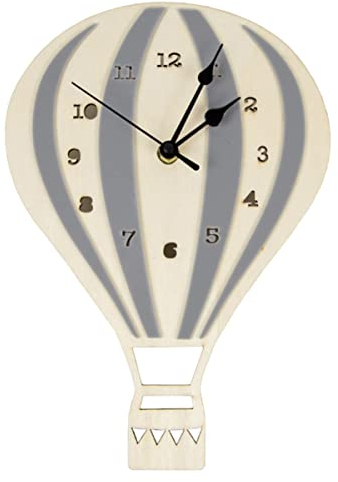 HOMSFOU Werkzeug Heißluftballon Uhr Donut Holzschild Wanduhr Erdbeerblüten Künstlich Schlüsselanhänger Mit Japanischer Katze Kinderwagen-Organizer-Tasche Bambus Dekorative Uhr Kinderzimmer