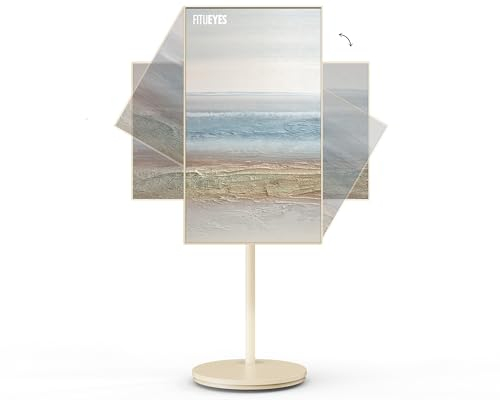 FITUEYES Design TV Ständer für 24-48 TV Mobiler TV Stand Rollbar 90° Bildschirmdrehung Kompakt Platzsparend Fernsehständer für Büro Schlafzimmer Wohnzimmer