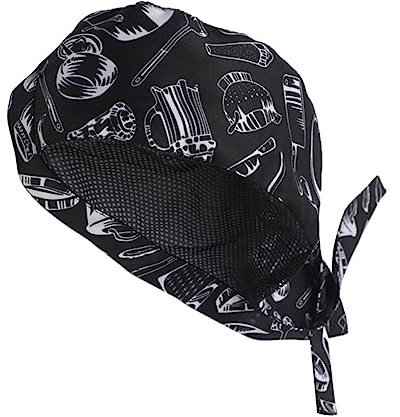 ibasenice 1Stk Männer-Bandana elastische Kopftuch für Frauen Food-Service-Hut Motorhaube für Männer Mützen für Männer Restaurant-Kappe Kellnermütze Elastizität Kochmütze Kellnerhut Mann