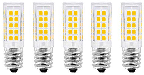 HUAMu Dunstabzugshaube LED Lampe E14 4W Warmweiß 2700K, 400 Lumen, AC 220-240V, E14 40W Ersatz, SES Maiskolben LED Stablampe Warmweiß für Abzugshaube, nicht dimmbar, 5er-Set