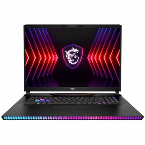 MSI Raider GE78 HX 14VIG-665XES Gaming-Laptop, 17 Zoll, 16:10 QHD+ 240 Hz (Intel Core i9-14900HX, 32 GB RAM, 2 TB SSD, RTX 4090-16 GB, ohne Betriebssystem) Core Black, Spanische QWERTY-Tastatur