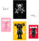 Nacnic 6er-Set Kultige Kaws farbenfroh Poster mit Designillustrationen zur Dekoration der Wände Ihres Zuhauses. Räume, Büro, Laden und Geschäft A3 und A4 Rahmenlos