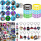 Gaming Party Bag Fillers Gamer Party Favours with Gaming Keychain Party Bags Button Stickers Party Supplies Goodie Bag Fillers for Kids Boys