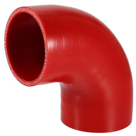 X AUTOHAUX 1 tuyau de refroidissement universel en silicone rouge de 80 mm ID 100 mm de longueur 90 degrés pour voiture