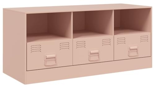 vidaXL Mobile Porta TV Rosa 99x39x44 cm in Acciaio
