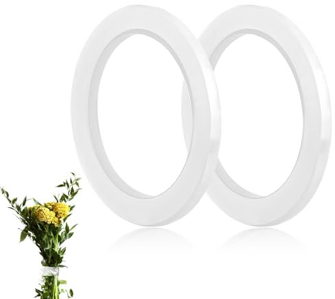 Clear Floral Tape, 2 Rolls 1/4 Inch Waterproof Floral Tape for Fresh Flowers Thin Florist Tape Floral Arrangements Supplies for Bouquets, Vase, Binding Fresh Flower, Corsages, DIY Crafts Decorations