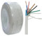 Shielded Alarm Cable, 6C×0.22sqmm, CCA Alarm Control Wire, Security Cable, Copper Clad Aluminum, for Fire/Sound/Security Burglar Station Wire 100meters, White