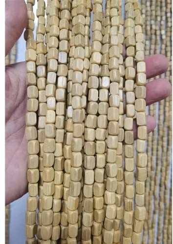 LRYELWA Hanging Bamboo Beaded Curtains String Bead Curtain for Doorways,Wooden Beads Door Curtain Screen,Living Room Partition Decoration,Width x Height (Wood,51 Strands 50cm x 100cm)
