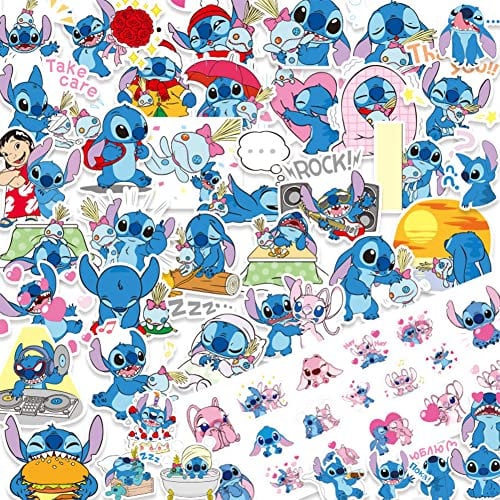 Anime Stickers, 114 Pieces Cute Stickers, Waterproof Stickers, Cartoon Stickers, Kids Happy Party Stickers, for Snowboard Laptop Luggage Motorcycle Bicycle Fridge Kids Teens Gift
