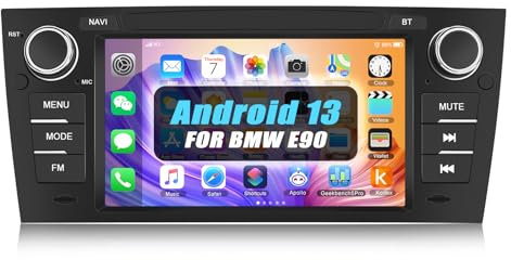 SIXWIN [1+32G] Android 13 Autoradio für BMW E90 Radio 2005-2012 mit Navi, 7 Zoll Bildschirm Touch Display Auto Radio mit Bluetooth RDS FM Navigation GPS WiFi USB Canbus SWC