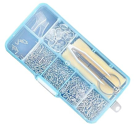 KOMBIUDA Glasses Repair Tool Self-Repairing Glasses Spectacle Repair Kit Glasses Spring Hinge Glasses Nose Pads Watch Repair Tool Eyeglass Repair Kit Eyewear Eyeglass Frame Repair