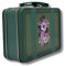 MediMuc Reisekoffer Flowers - kleine Scharnierdeckeldose mit beweglichem Henkel und Stickern - lebensmittelecht - Vol. ca. 0,78L - (L x B x H): 14,0 x 10,5 x 5,3cm